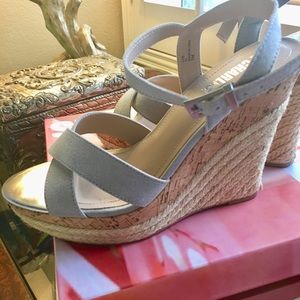 Charles David Espadrille Strapped Wedge